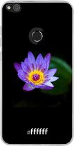 Huawei P8 Lite (2017) Hoesje Transparant TPU Case - Purple flower in the dark #ffffff
