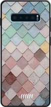 Samsung Galaxy S10 Plus Hoesje TPU Case - Colour Tiles #ffffff