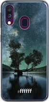 Samsung Galaxy A40 Hoesje Transparant TPU Case - Space Tree #ffffff