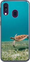 Samsung Galaxy A40 Hoesje Transparant TPU Case - Turtle #ffffff