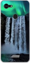 Google Pixel 3 XL Hoesje Transparant TPU Case - Waterfall Polar Lights #ffffff