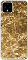 Google Pixel 4 Hoesje Transparant TPU Case - Gold Marble #ffffff