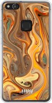 Huawei P10 Lite Hoesje Transparant TPU Case - Brownie Caramel #ffffff