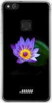 Huawei P10 Lite Hoesje Transparant TPU Case - Purple Flower in the Dark #ffffff