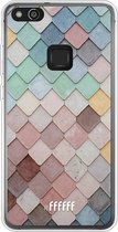Huawei P10 Lite Hoesje Transparant TPU Case - Colour Tiles #ffffff