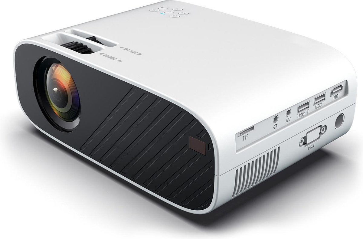 YONO Beamer Full HD – Mini Projector LED – WiFi – Bluetooth – HDMI – 2500 Lumen – Wit - YONO