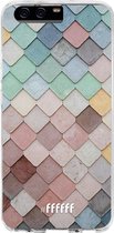 Huawei P10 Hoesje Transparant TPU Case - Color Tiles #ffffff