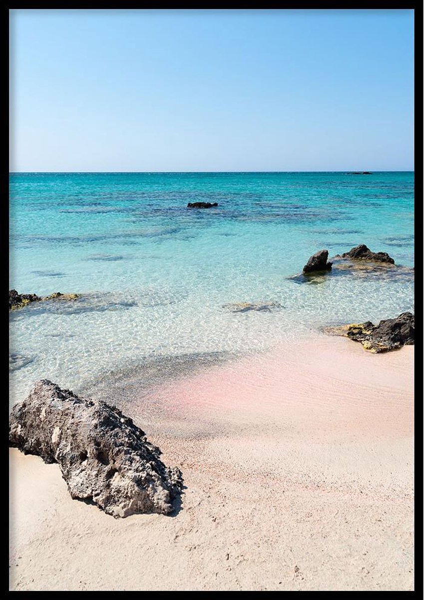 Poster Elafonissi - 50x70 cm - Natuur Poster - WALLLL