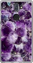 Nokia 8 Sirocco Hoesje Transparant TPU Case - Purple Geode #ffffff