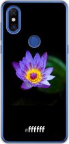 Xiaomi Mi Mix 3 Hoesje Transparant TPU Case - Purple flower in the dark #ffffff