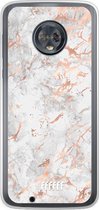 Motorola Moto G6 Hoesje Transparant TPU Case - Peachy Marble #ffffff