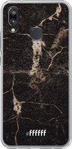 Huawei P20 Lite (2018) Hoesje Transparant TPU Case - Dark Golden Marble #ffffff