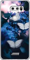 LG V30 (2017) Hoesje Transparant TPU Case - Blooming Butterflies #ffffff