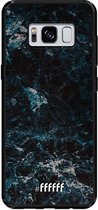 Samsung Galaxy S8 Hoesje TPU Case - Dark Blue Marble #ffffff