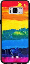 Samsung Galaxy S8 Hoesje TPU Case - Rainbow Canvas #ffffff