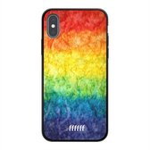 iPhone X Hoesje TPU Case - Rainbow Veins #ffffff