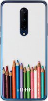 OnePlus 7 Pro Hoesje Transparant TPU Case - Pencils #ffffff