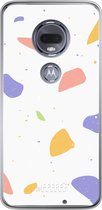 Motorola Moto G7 Hoesje Transparant TPU Case - Terrazzo N°6 #ffffff