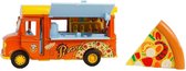 Toys Amsterdam Foodtruck Pizza Junior 11 Cm Oranje/geel 2-delig