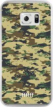 Samsung Galaxy S6 Edge Hoesje Transparant TPU Case - Desert Camouflage #ffffff
