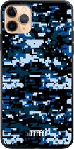 iPhone 11 Pro Max Hoesje TPU Case - Navy Camouflage #ffffff