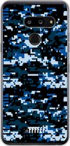 LG G8 ThinQ Hoesje Transparant TPU Case - Navy Camouflage #ffffff