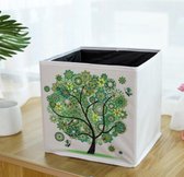 Diamond painting storage case 25x25cm - boom groen