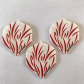 Dart flights Target red leafs 3 stuks
