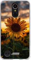 LG K10 (2017) Hoesje Transparant TPU Case - Sunset Sunflower #ffffff