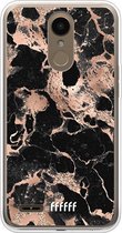 LG K10 (2018) Hoesje Transparant TPU Case - Rose Gold Marble #ffffff