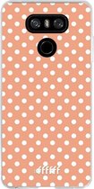 LG G6 Hoesje Transparant TPU Case - Peachy Dots #ffffff
