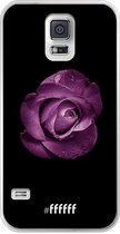 Samsung Galaxy S5 Hoesje Transparant TPU Case - Purple Rose #ffffff