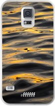 Samsung Galaxy S5 Hoesje Transparant TPU Case - Water Waves #ffffff