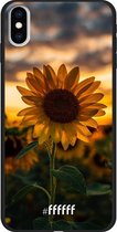 iPhone Xs Max Hoesje TPU Case - Sunset Sunflower #ffffff