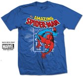 Heren Tshirt -M- Spidey Stamp Blauw