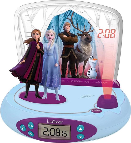 Lexibook Disney Frozen 2 wekkerradio met projectie - Disney speelgoed - frozen speelgoed