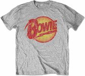 David Bowie Kinder Tshirt -Kids tm 8 jaar- Vintage Diamond Dogs Logo Grijs