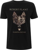 Robert Plant Heren Tshirt -S- Heaven Knows Zwart