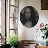 Metalen Wanddecoratie Mona Lisa Cirkel 50x50cm