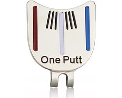 Firsttee - One Putt - PUTTER LIJN - Marker - Magneet - Bal markeren - Pet - Clip - Afneembaar - Greens - Golf - Greenmarker - Marker golfbal - Golfbalmarkers - Golfballen - Golf accessoires - Golf sport - Golf training - Cadeau