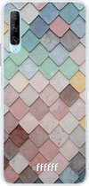 Huawei P Smart Pro Hoesje Transparant TPU Case - Colour Tiles #ffffff