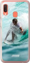 Samsung Galaxy A20e Hoesje Transparant TPU Case - Boy Surfing #ffffff