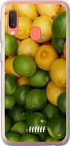 Samsung Galaxy A20e Hoesje Transparant TPU Case - Lemon & Lime #ffffff