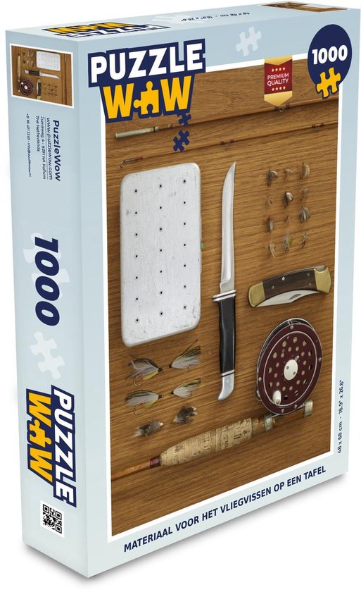 Puzzel Materiaal voor het vliegvissen op een tafel - Legpuzzel - Puzzel  1000 stukjes... | bol.com