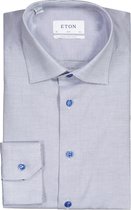 Eton  Overhemd Blauw Aansluitend - Maat UK17.5-EU44 - Heren - Herfst/Winter Collectie - Katoen