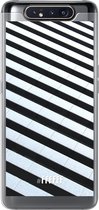 Samsung Galaxy A80 Hoesje Transparant TPU Case - Mono Tiles #ffffff