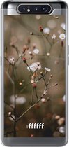 Samsung Galaxy A80 Hoesje Transparant TPU Case - Flower Buds #ffffff