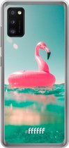 Samsung Galaxy A41 Hoesje Transparant TPU Case - Flamingo Floaty #ffffff