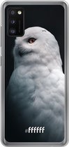Samsung Galaxy A41 Hoesje Transparant TPU Case - Witte Uil #ffffff