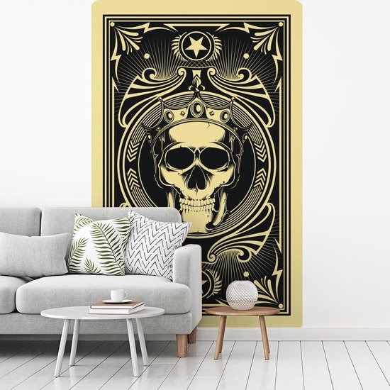 Papier peint photo peint Cartes à jouer - Illustration d'une carte à jouer avec un cri strident largeur 170 cm x hauteur 260 cm - Tirage photo sur papier peint vinyl (disponible en 7 formats) - chambre/séjour/bureau